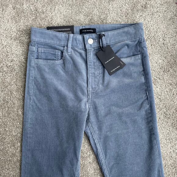 Club Monaco High Rise Corduroy Pants Skinny Jeans Pastel Blue - Size 24" - NWT - Picture 12 of 14